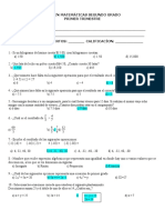 Examen Matematicas - 1T