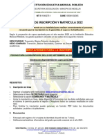 INSCRIPCIONYMATRICULA2022 IEMariscal Robledo