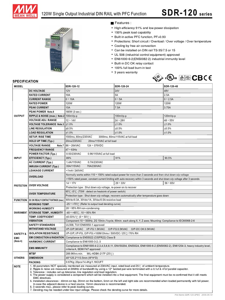 SDR 120-24 | PDF | Rectifier | Relay
