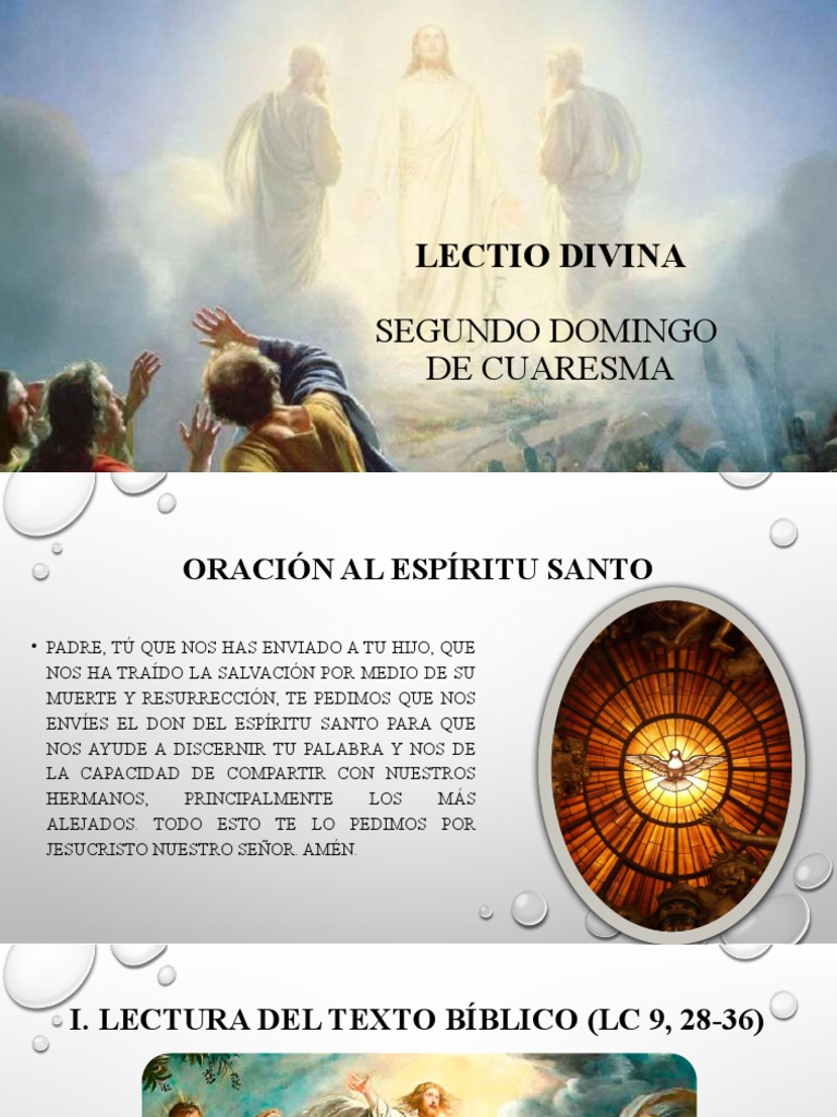 LECTIO DIVINA II Domingo de Cuaresma | PDF | Jesús | Oración