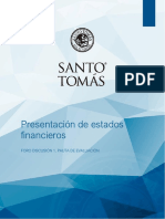 Presentación y discusión de estados financieros