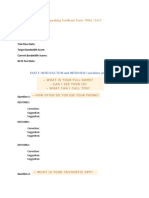 IELTS Speaking Feedback Form NEW