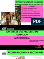 Variable Del Proceso de Flotacion