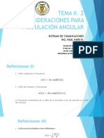 Tema Ii. 2 Consideraciones para Modulación Angular: Sistemas de Comuncaciones Ing. Raúl Haro B