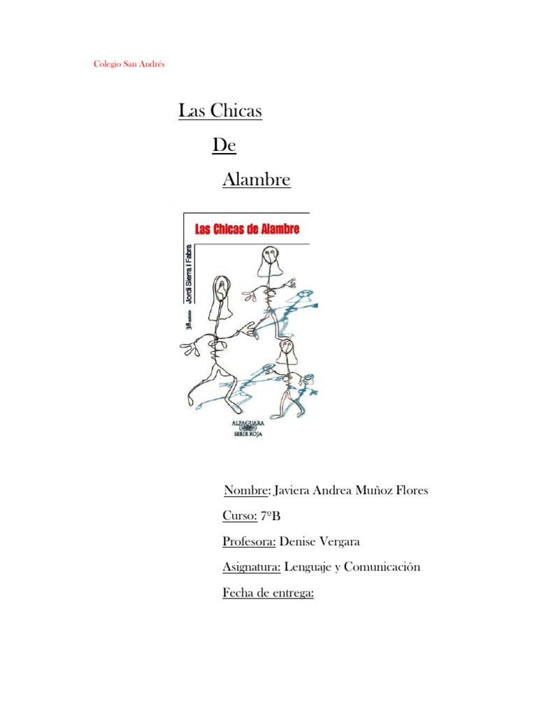 Trabajo Del Libro de Las Chicas de Alambre