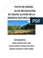 PROYECTO DE GRADO SISTEMA DE RECOLECCION DE AGUAS LLUVIAS EN LA RESERVA NATURAL ATTAS (Correccion)