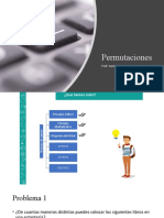 Permutaciones, Variaciones y Combinaciones