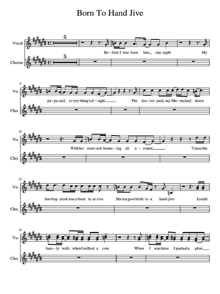 Born To Hand Jive PDF