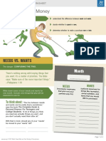 Managing money needs vs wants