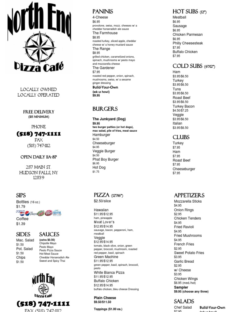 North End Menu2 | PDF
