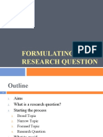 Formulating A Research Question