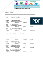 Soal Kalimat Tanya Siswa Kelas SD Level 2