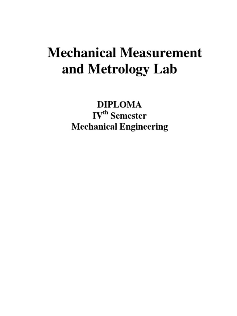 Mechanical Measurement Lab Experiments | PDF | Optics | Gear