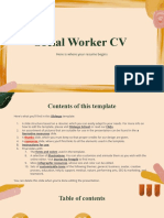 Social Worker CV by Slidesgo