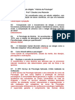 Estudo Dirigido 2 B História Da Psicologia