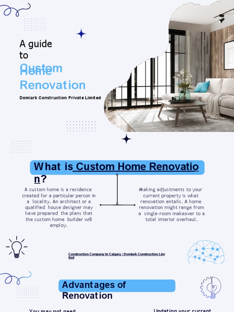 Custom Home Renovation PDF Economies