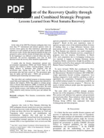Download Lessons Learned West Sumatra Recovery-Enhancement of the Recovery Quality - Arwin Soelaksono by Arwin Soelaksono SN60820450 doc pdf