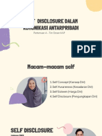 SELF DISCLOSURE DALAM KOMUNIKASI ANTARPRIBADI