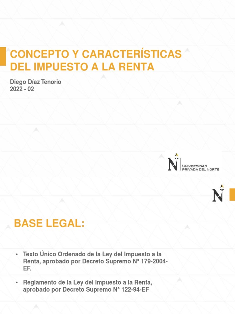 CONCEPTO Y CARACTERÍSTICAS DEL IMPUESTO A LA RENTA | PDF | Impuesto ...