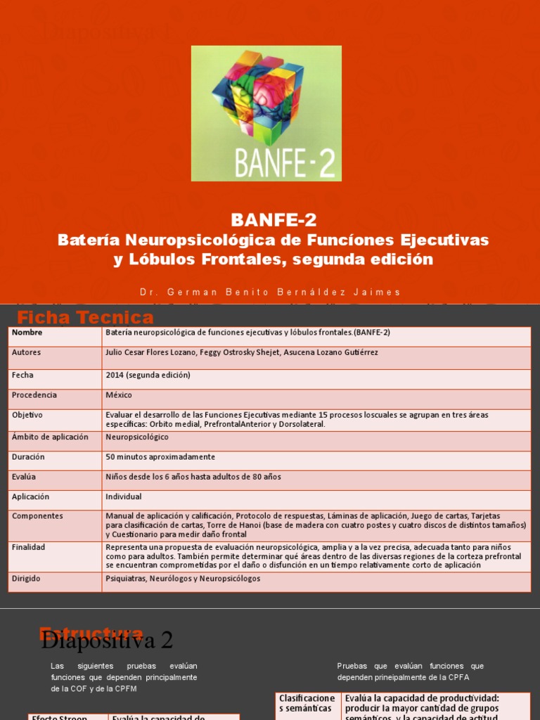 BANFE-2: Evaluación Neuropsicológica | PDF | Memoria | Inteligencia (IA ...