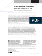 The Influence of Education On Performance of Adults On The Clock Drawing Test - En.es