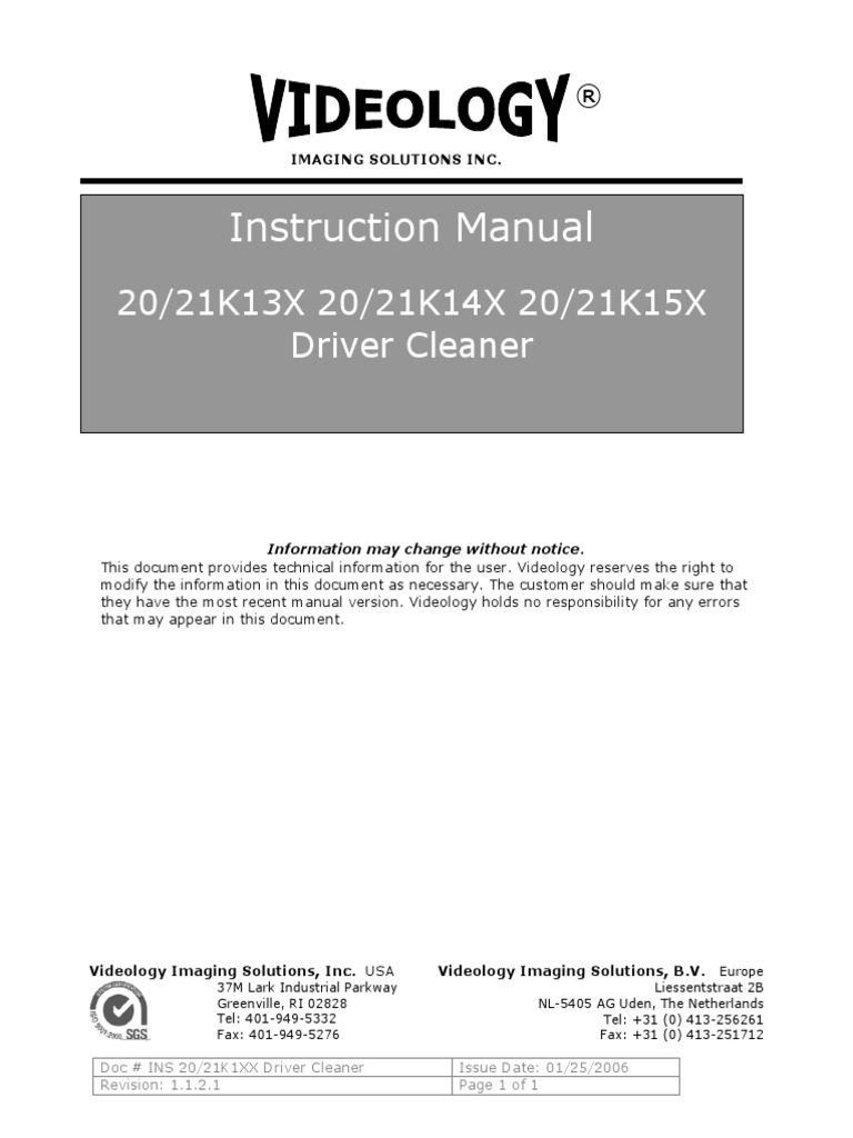Driver Cleaner Manual for Videology Cameras | PDF | Fax | Icon (Computing)