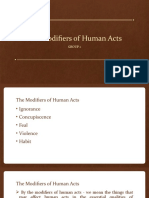 The Modifiers of Human Acts