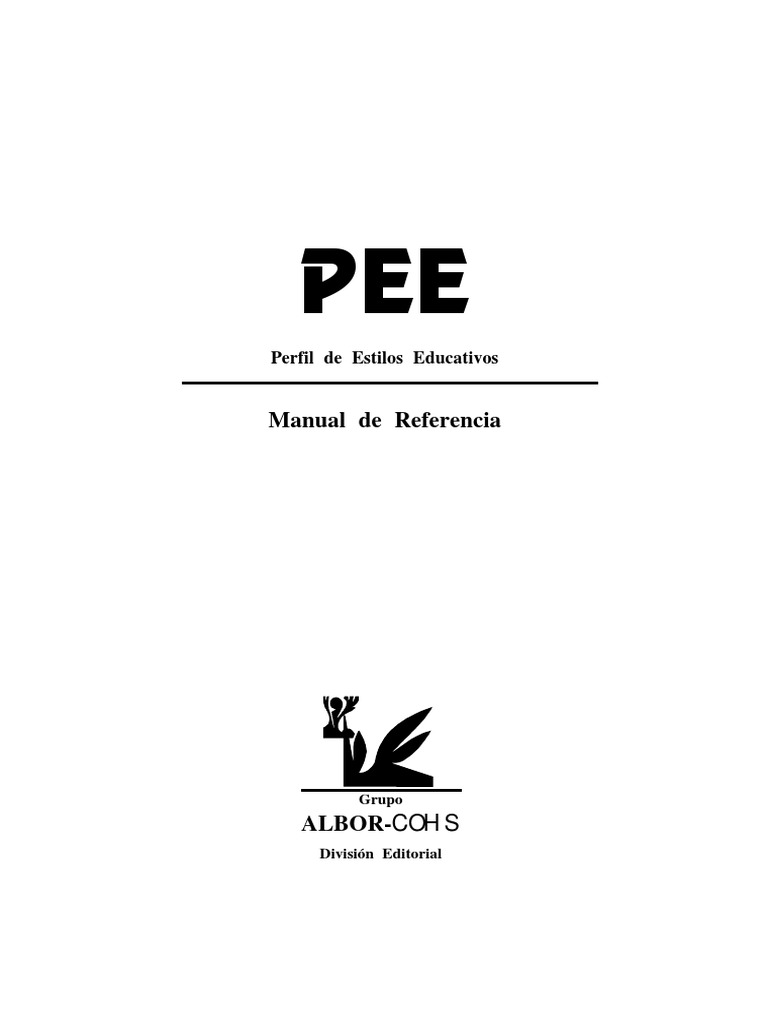 PEE Perfil de Estilos Educativos Manual | PDF | Comportamiento ...