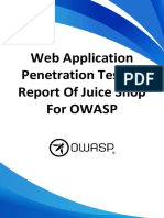 Web Application Penetration Testing Report of Juice Shop
