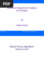 Advanced Algorithms Analysis and Design: by Arslan Anjum