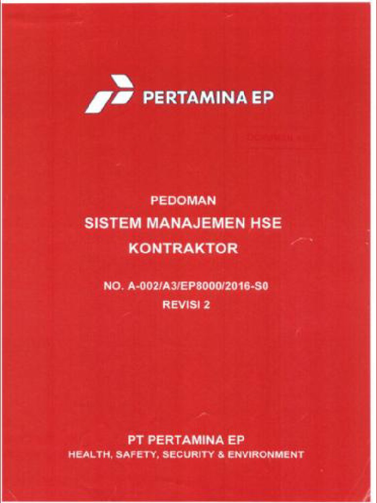 Pedoman SMHSE Kontraktor Pertamina | PDF