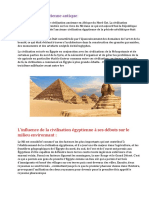 Civilisation Égyptienne Antique:: L'influence de La Civilisation Égyptienne À Ses Débuts Sur Le Milieu Environnant