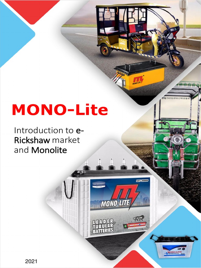 Introduction To E-Rickshaw Market and Monolite | PDF | Vehicles ...