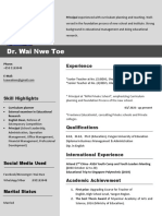 Application For High Management Level Position - Dr. Wai Nwe Toe