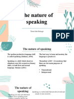 The Nature of Speaking