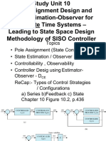 Unit 10 Discrete State Controller and Controller - Estimator (DCE) Design Using Pole Placement, Observer-Estimation 20XX
