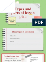 Types and Parts of A Lesson Plan