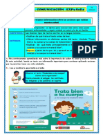 Exp3 - S2D4 - Comunicación Interpretamos Informacion Sobre Las Acciones Que Cuidan Nuestra Salud