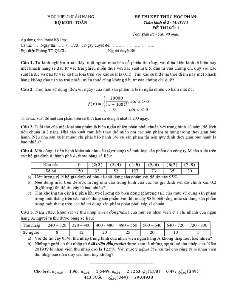 Đề và đáp án TKT2 28.82021 | PDF