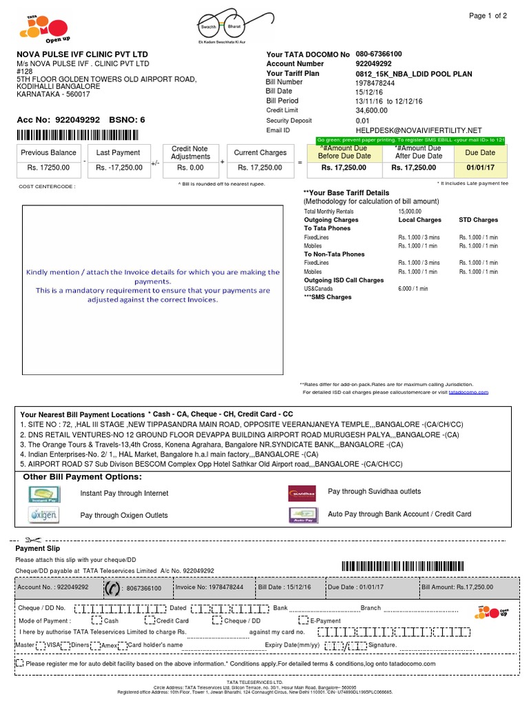 Nova Pulse IVF Clinic Billing Summary | PDF | Economies | Payments