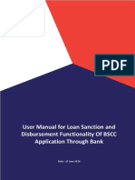 User Manual For Loan Sanction and Disbursment Functionality of BSCC Application Through Bank