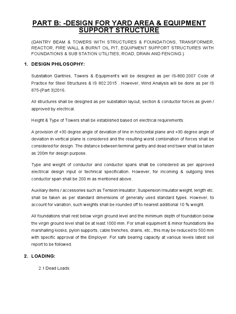 Part B P1 Pdf Electrical Substation Beam Structure