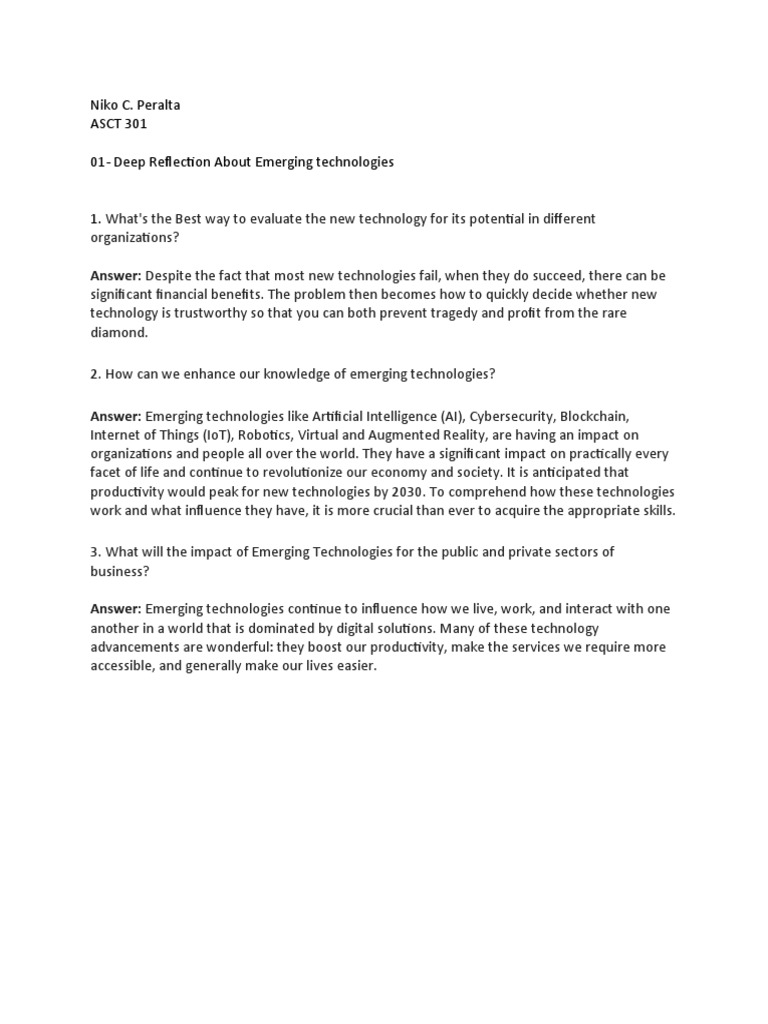 Evaluating Emerging Technologies Impact | PDF