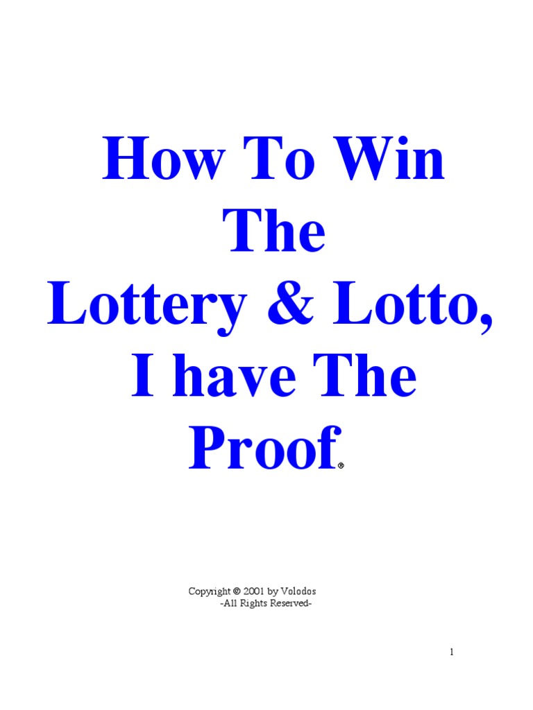 How To Win The Lottery PDF Lottery Powerball