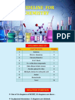 GUIDELINES FOR CHEMISTRY SYLLABUS 2022-23