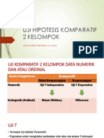 Uji Hipotesis Komparatif 2 Kelompok