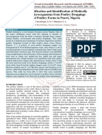 Isolation, Identification and Identification of Medically Important Microorganisms From Poultry Droppings at Selected Poultry Farms in Nnewi, Nigeria