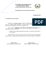 Letter Format For Guidance and Registrar