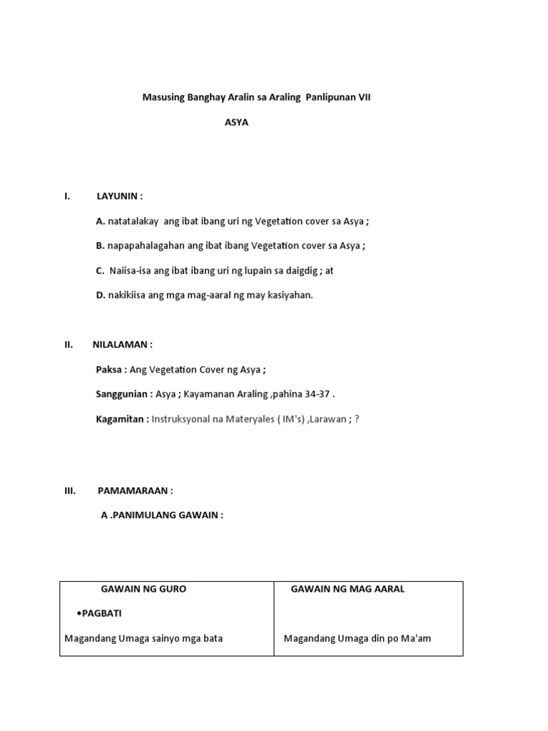 Banghay Aralin-WPS Office | PDF