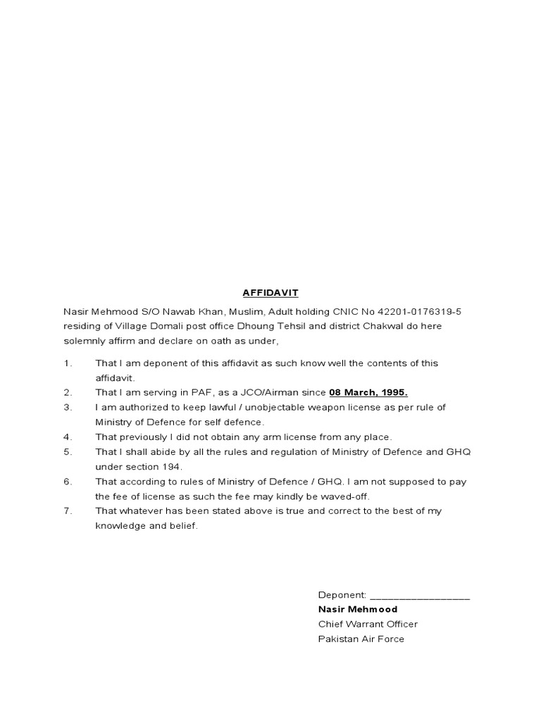 affidavit-arm-license-pdf